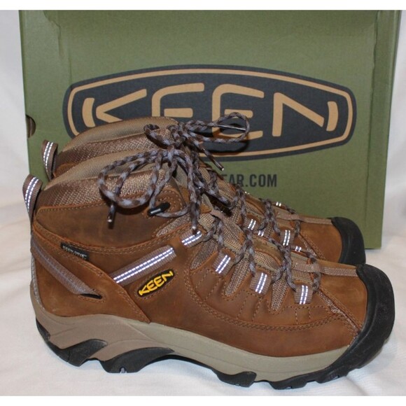 Keen Women's Targhee II Mid WP Hiking Boots Slate Blue Flint Stone SZ 9 NIB $165 - Picture 2 of 7